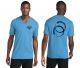 Port & Co Core Cotton V-Neck Tshirt - PC54V - Aquatic Blue